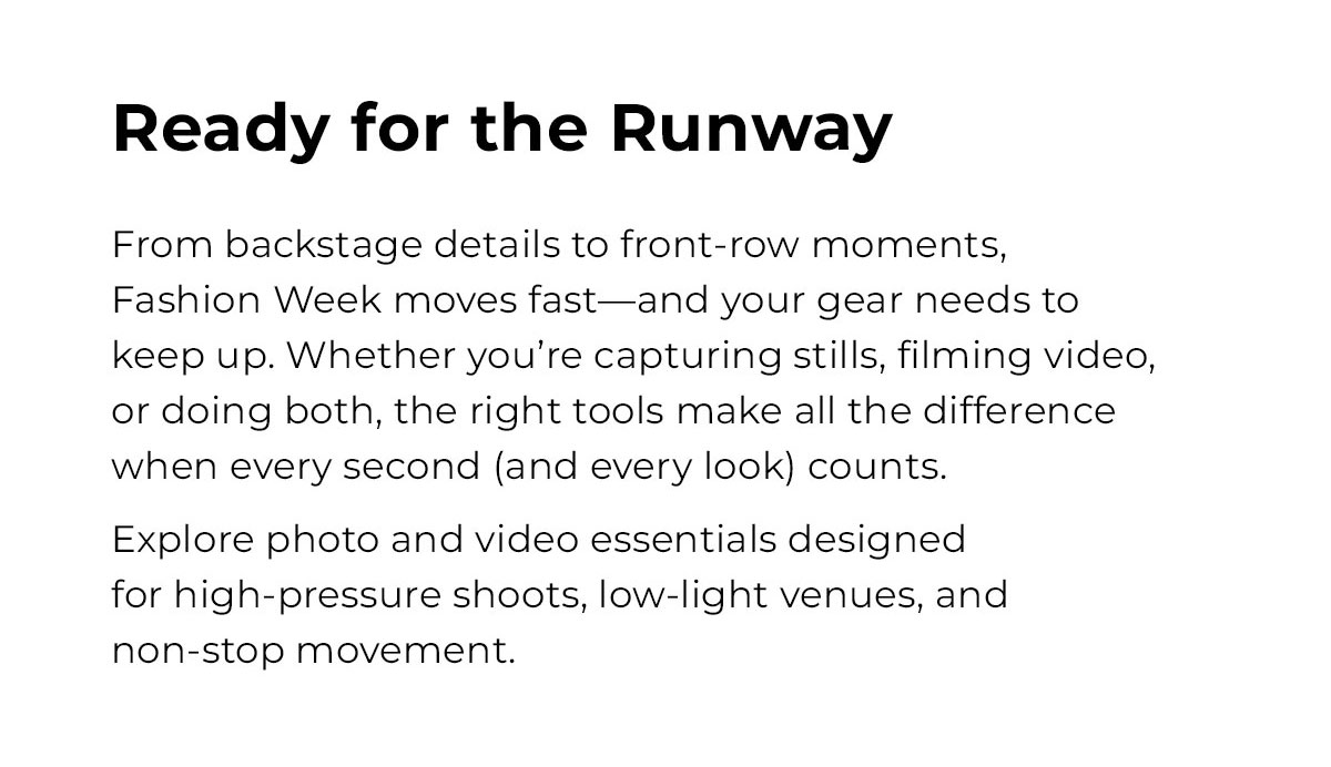 ready for the runway