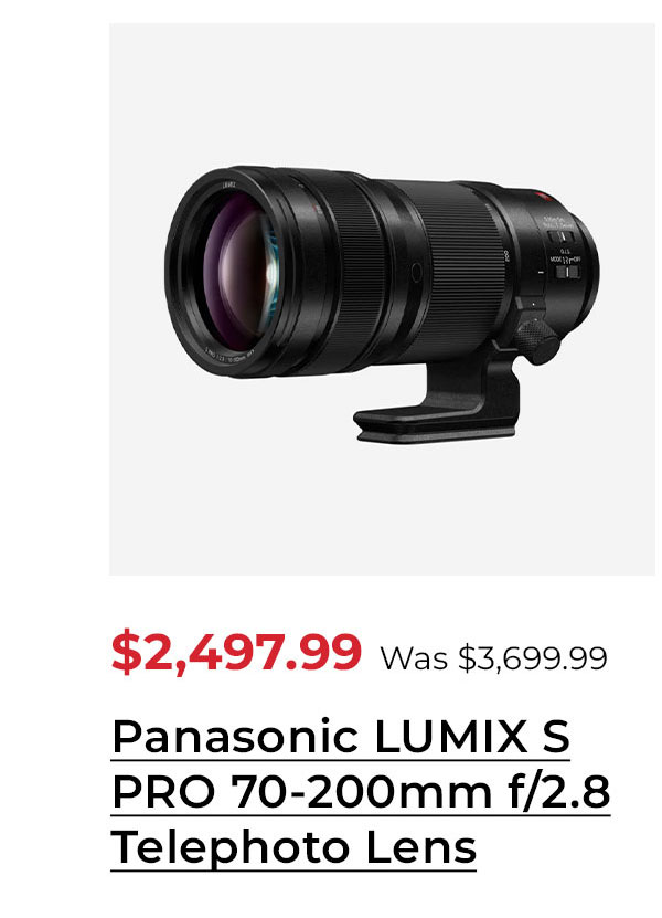Panasonic LUMIX S PRO 70-200mm f/2.8 Telephoto Full Frame L-Mount Lens