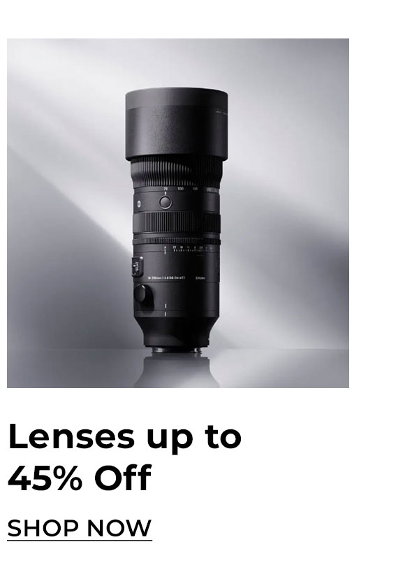 lenses up to 45% off