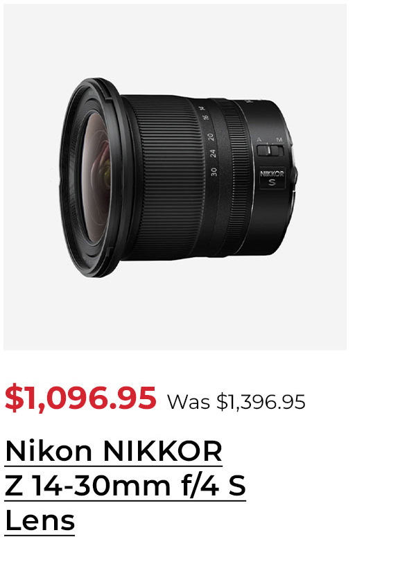 Nikon NIKKOR Z 14-30mm f/4 S Lens