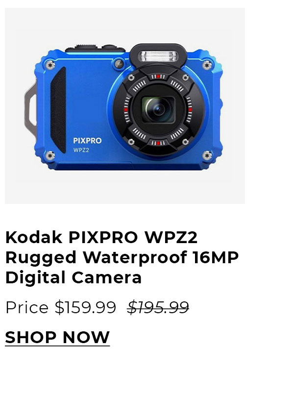 Kodak PIXPRO WPZ2 Rugged Waterproof 16MP Digital Camera with 4x Optical Zoom (Blue)