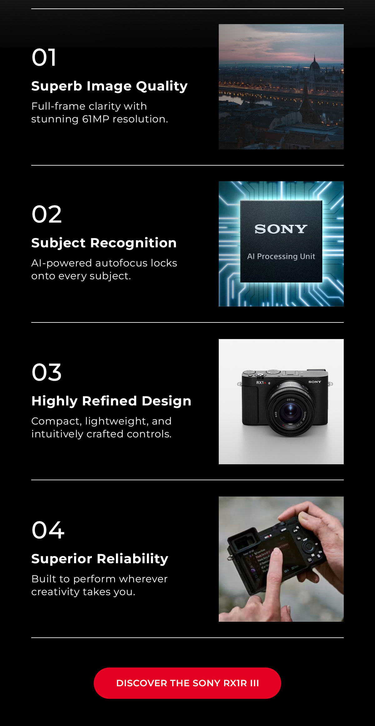 the sony RX1R III features