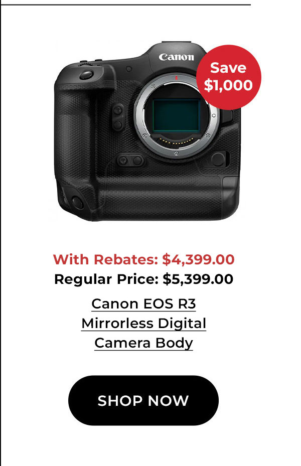 Canon EOS R3 Mirrorless Digital Camera Body