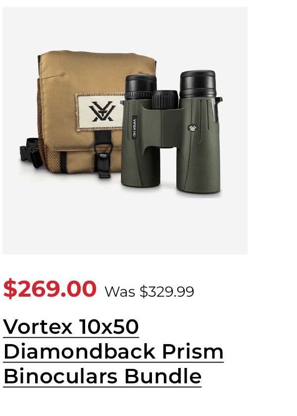 Vortex 10x50 Diamondback HD Roof Prism Binoculars with GlassPak Harness Case