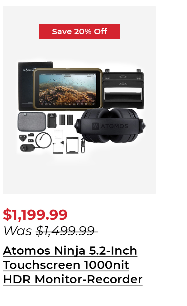 Atomos Ninja 5.2-Inch Touchscreen 1000nit HDR Monitor-Recorder