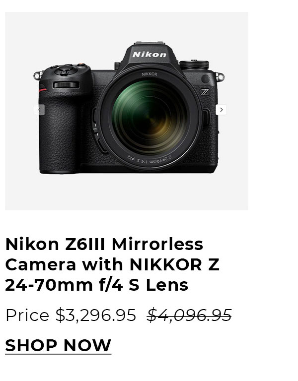 Nikon Z6III Mirrorless Camera with NIKKOR Z 24-70mm f/4 S Lens
