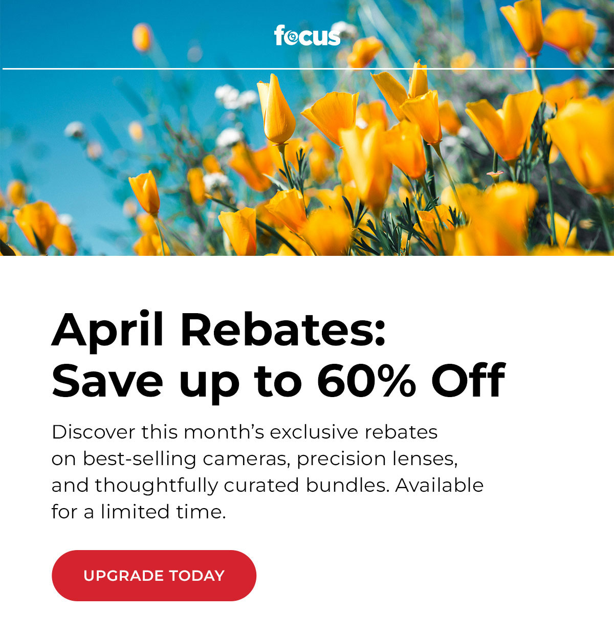 april rebates: save up to 60% off