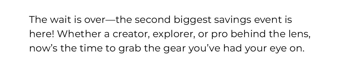 the wait is over–the second biggest savings event is here