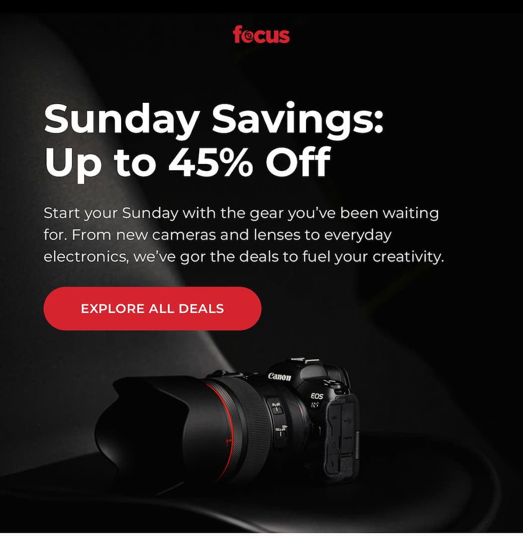 sunday savings: up to 45% off