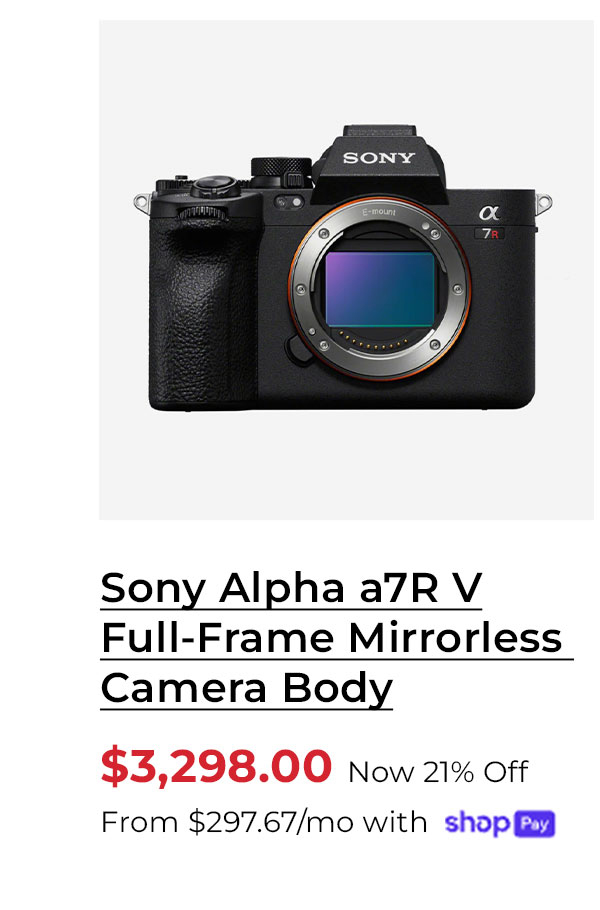 Sony Alpha a7R V Full-Frame Mirrorless Interchangeable Lens Camera Body