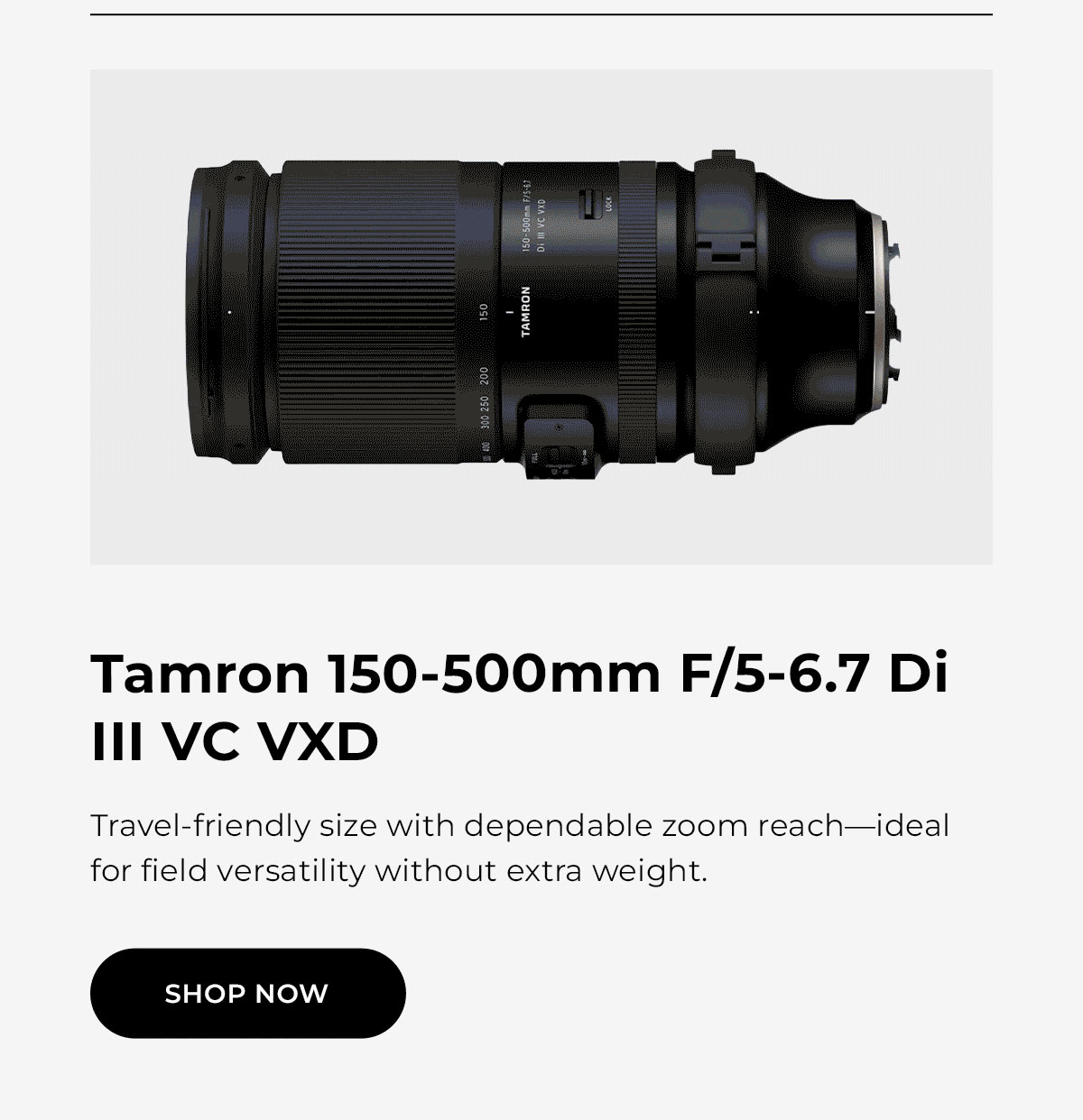 Tamron 150-500mm F/5-6.7 Di III VC VXD for FUJIFILM X-Mount Mirrorless Cameras (Model A057)