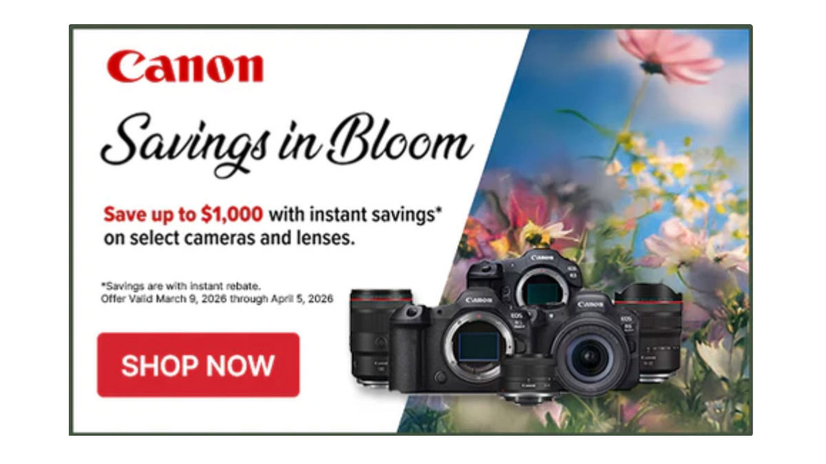 save up to $1,000 off canon spring savings