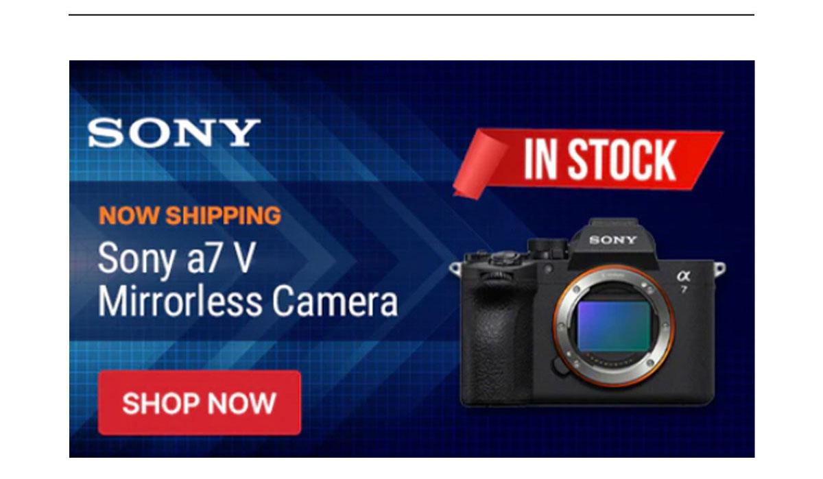 no shipping sony a7 V mirrorless camera