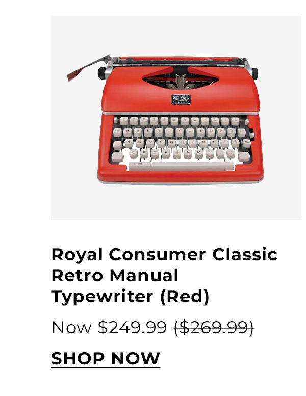 Royal Consumer Classic Retro Manual Typewriter (Red)
