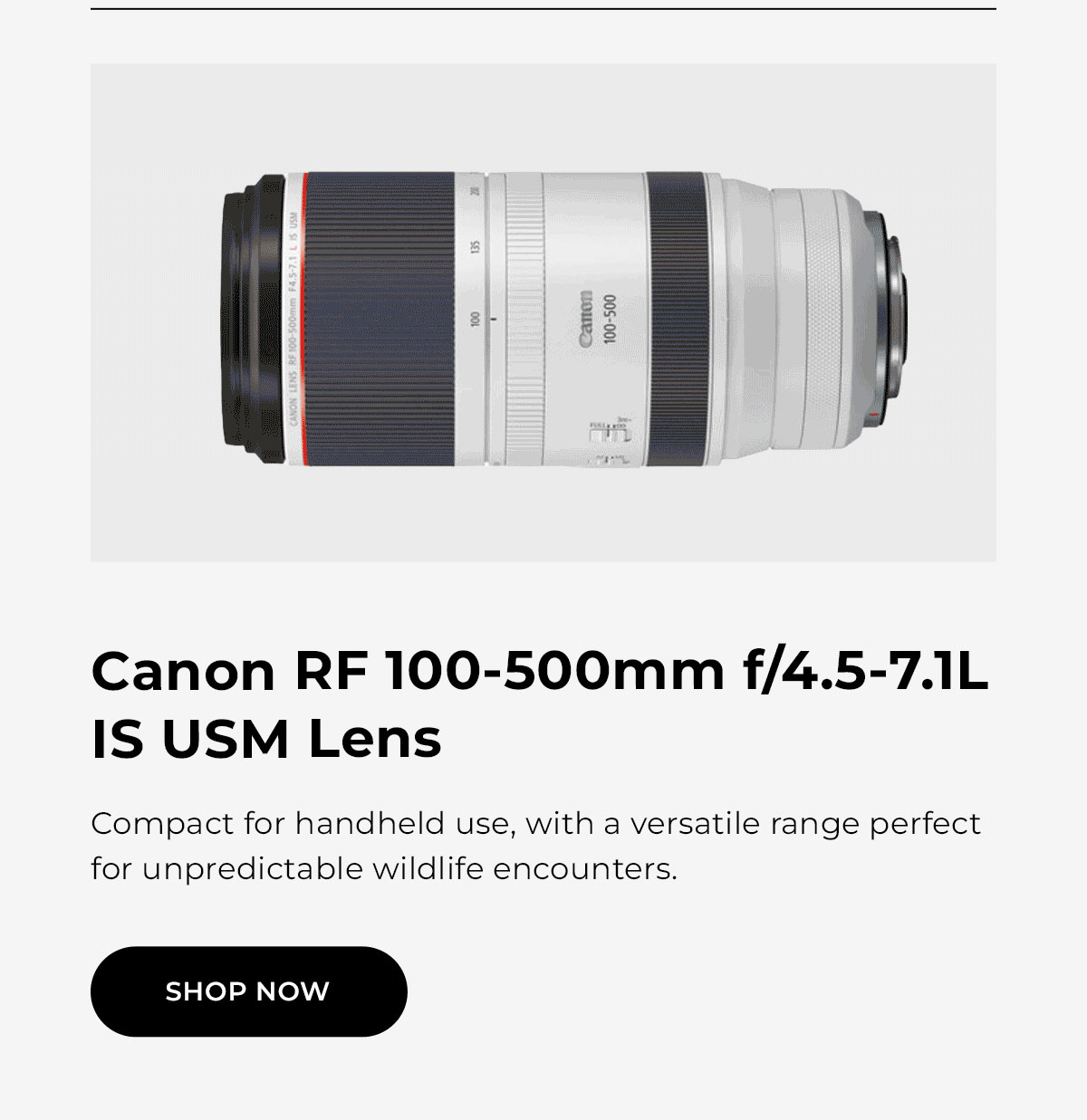 Canon RF 100-500mm f/4.5-7.1L IS USM Lens