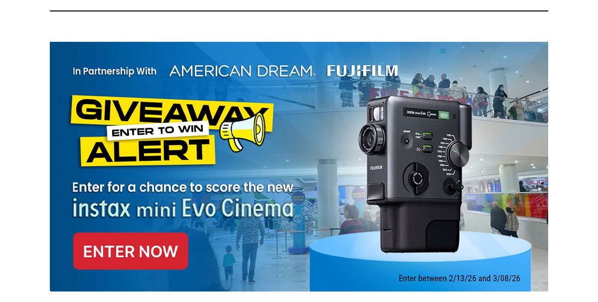 Giveaway for instax mini evo cinema
