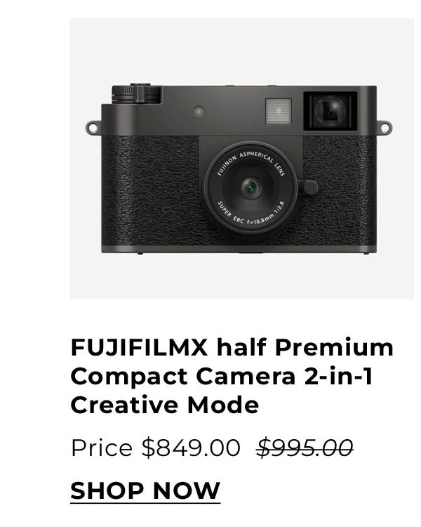 FUJIFILMX half Premium Compact Camera 2-in-1 Creative Mode (Charcoal Silver)