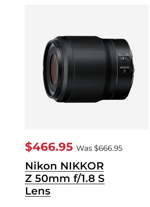 Nikon NIKKOR Z 50mm f/1.8 S Lens