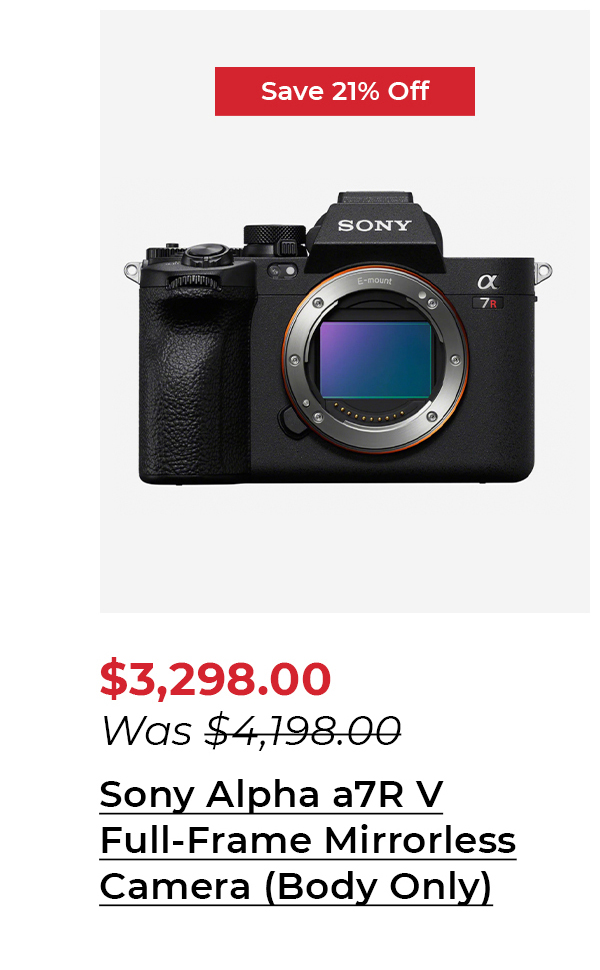 Sony Alpha a7R V Full-Frame Mirrorless Interchangeable Lens Camera Body