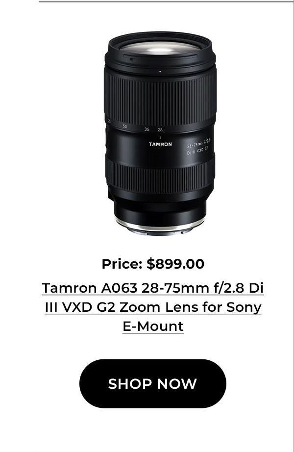 Tamron A063 28-75mm f/2.8 Di III VXD G2 Zoom Lens for Sony E-Mount