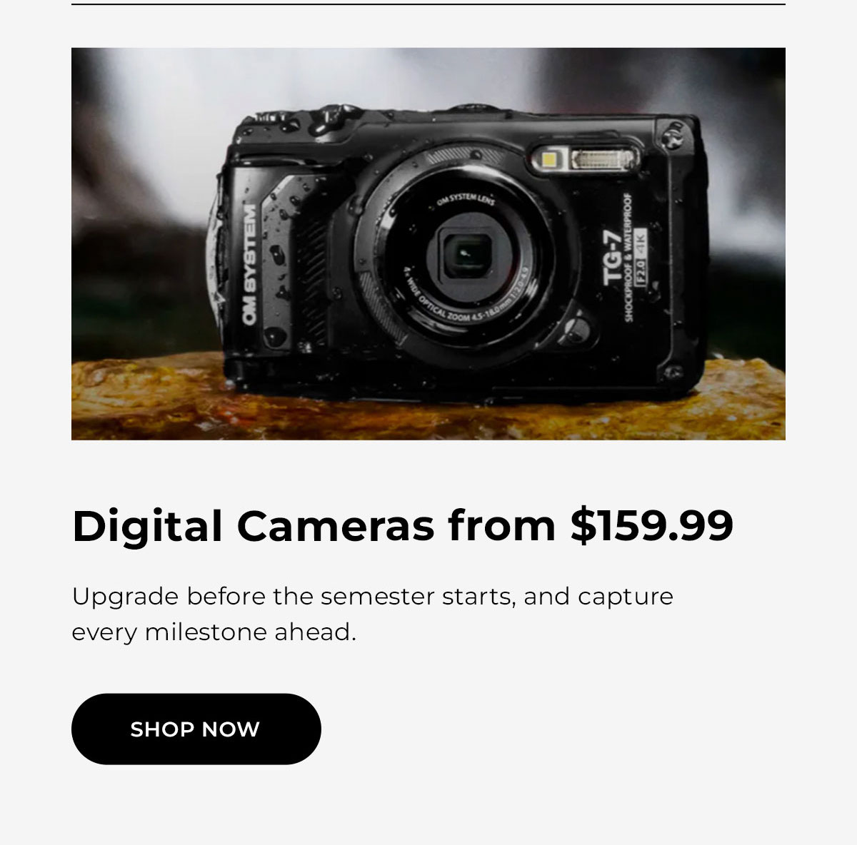 digital cameras from $159.99