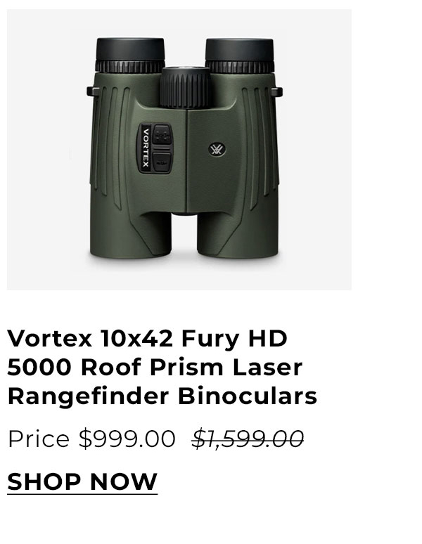 Vortex 10x42 Fury HD 5000 Roof Prism Laser Rangefinder Binoculars