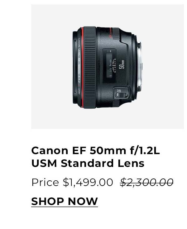 Canon EF 50mm f/1.2L USM Standard Lens