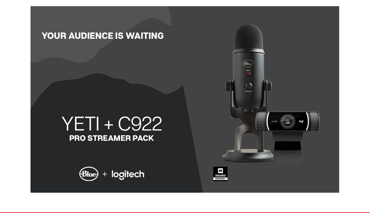 logitech: your audience is waiting pro streamer pack