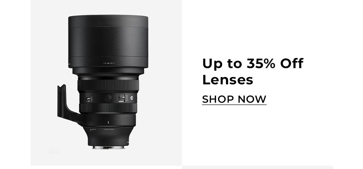 up to 35% off lenses