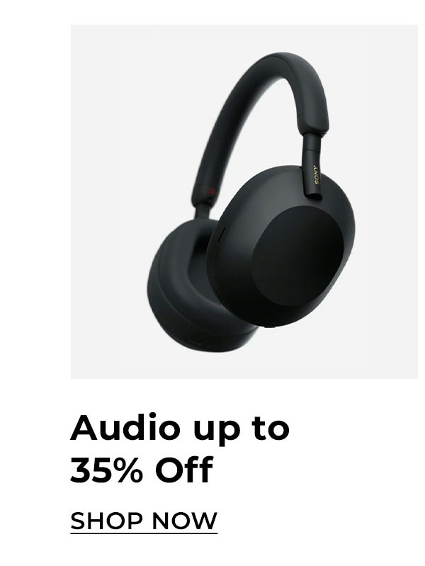 up to 35% off audio