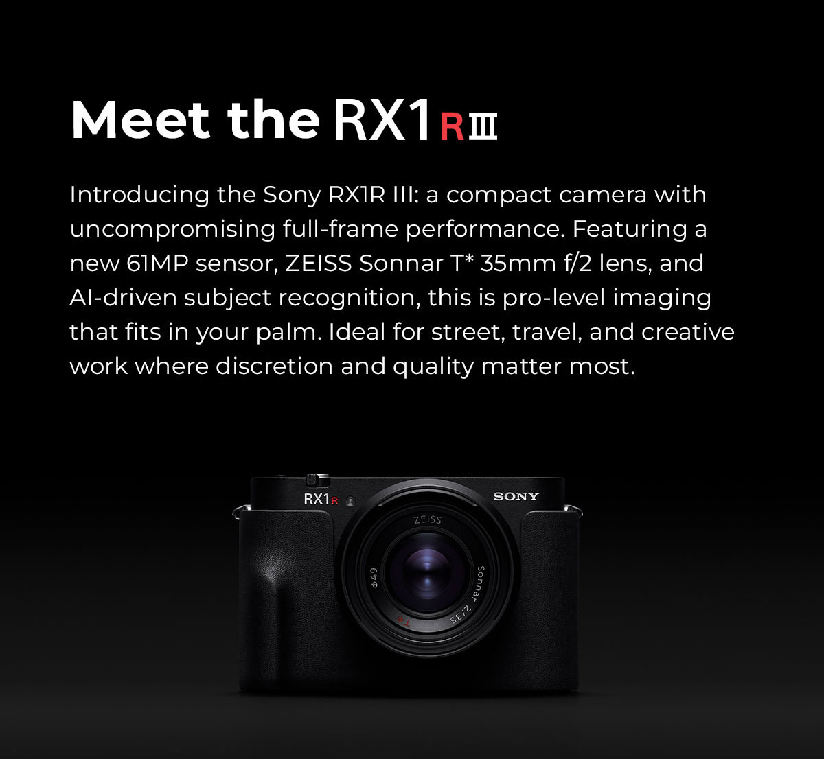 meet the new sony RX1R III