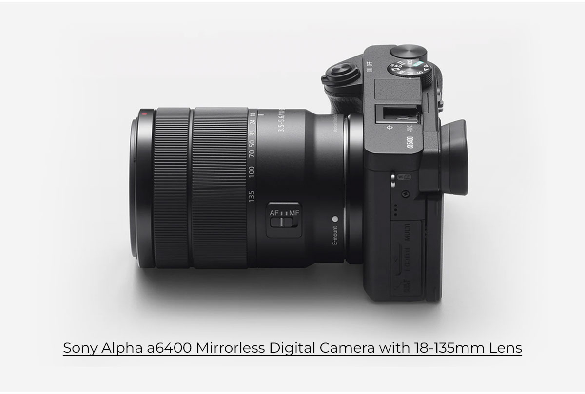 Sony Alpha a6400 Mirrorless Digital Camera with 18-135mm Lens (Black)