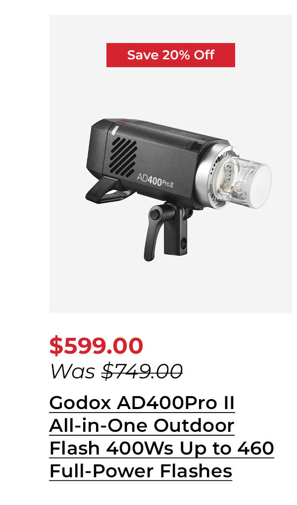 Godox AD400Pro II All-in-One Outdoor Flash 400Ws Up to 460 Full-Power Flashes