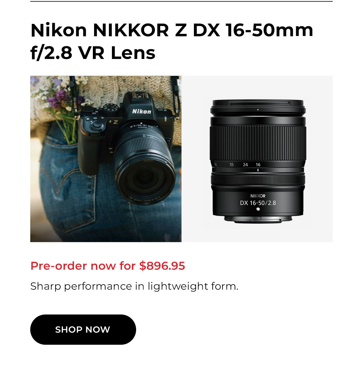 Nikon NIKKOR Z DX 16-50mm f/2.8 VR Lens (Nikon Z)