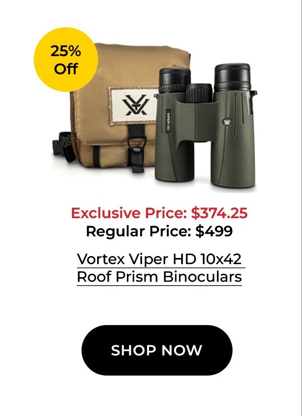 Vortex Viper HD 10x42 Roof Prism Binoculars