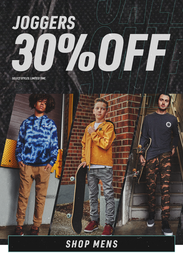 JOGGERS 30% OFF SHOP MENS