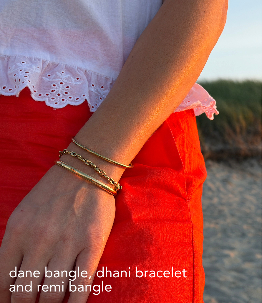 remi bangle dane bangle dhani bracelet stack