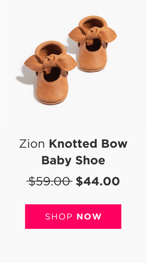 Zion Knotted Bow Baby Shoe