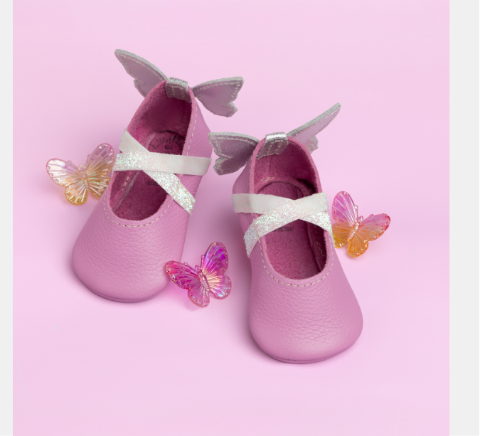 Orchid Flutterby Baby Shoe