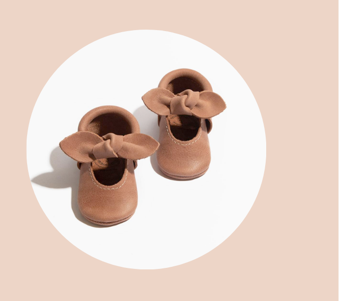 Zion Knotted Bow Baby Shoe