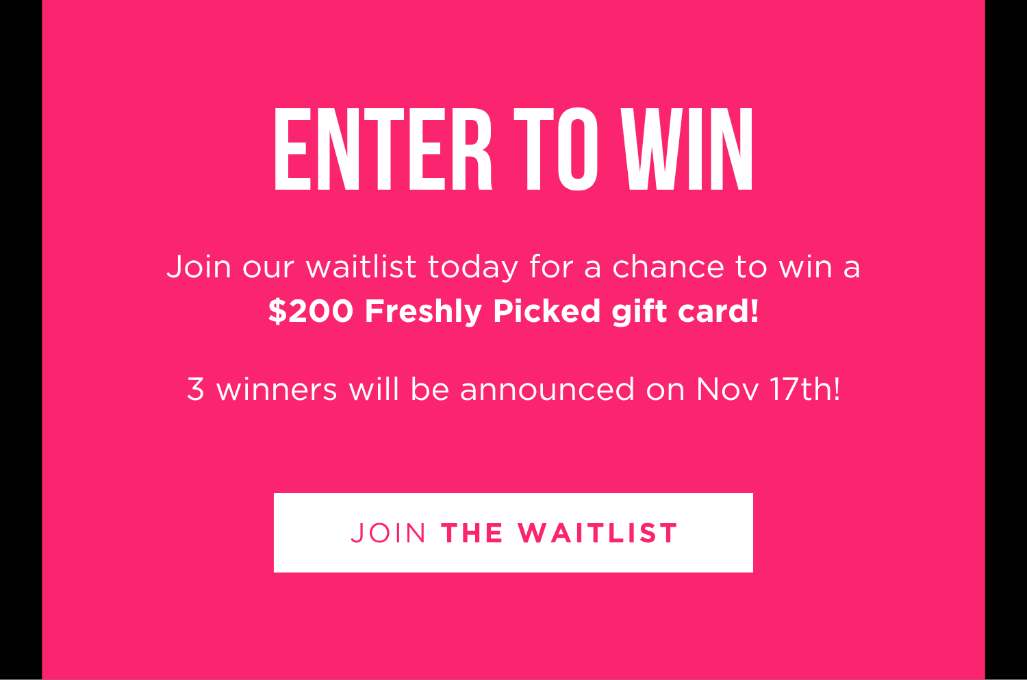 Freshly Picked's Cyber Sale