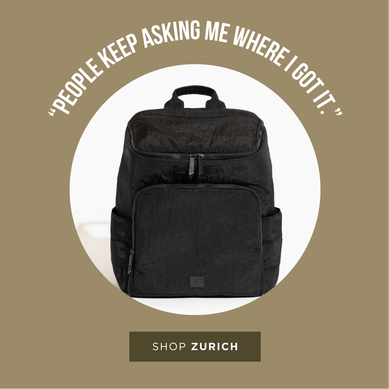 Ebony Zurich Diaper Bag