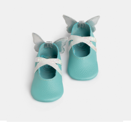 Turquoise Flutterby Baby Shoe