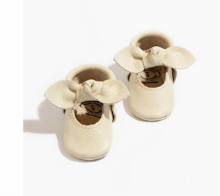 Birch Knotted Bow Baby Shoe