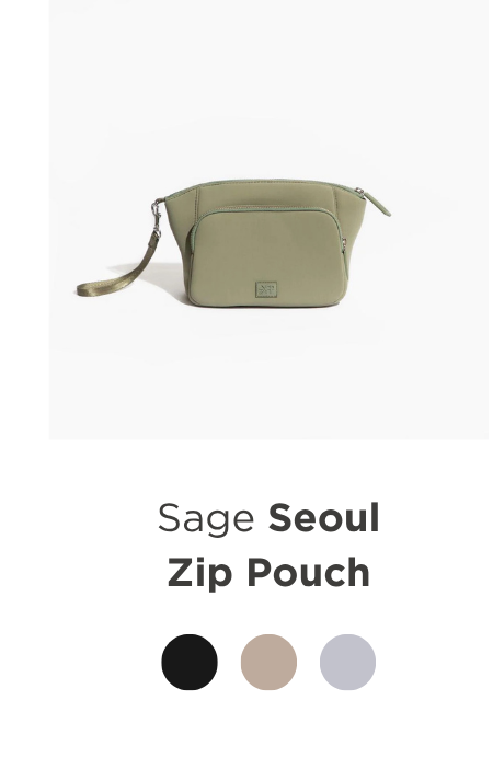 Sage Seoul Zip Pouch