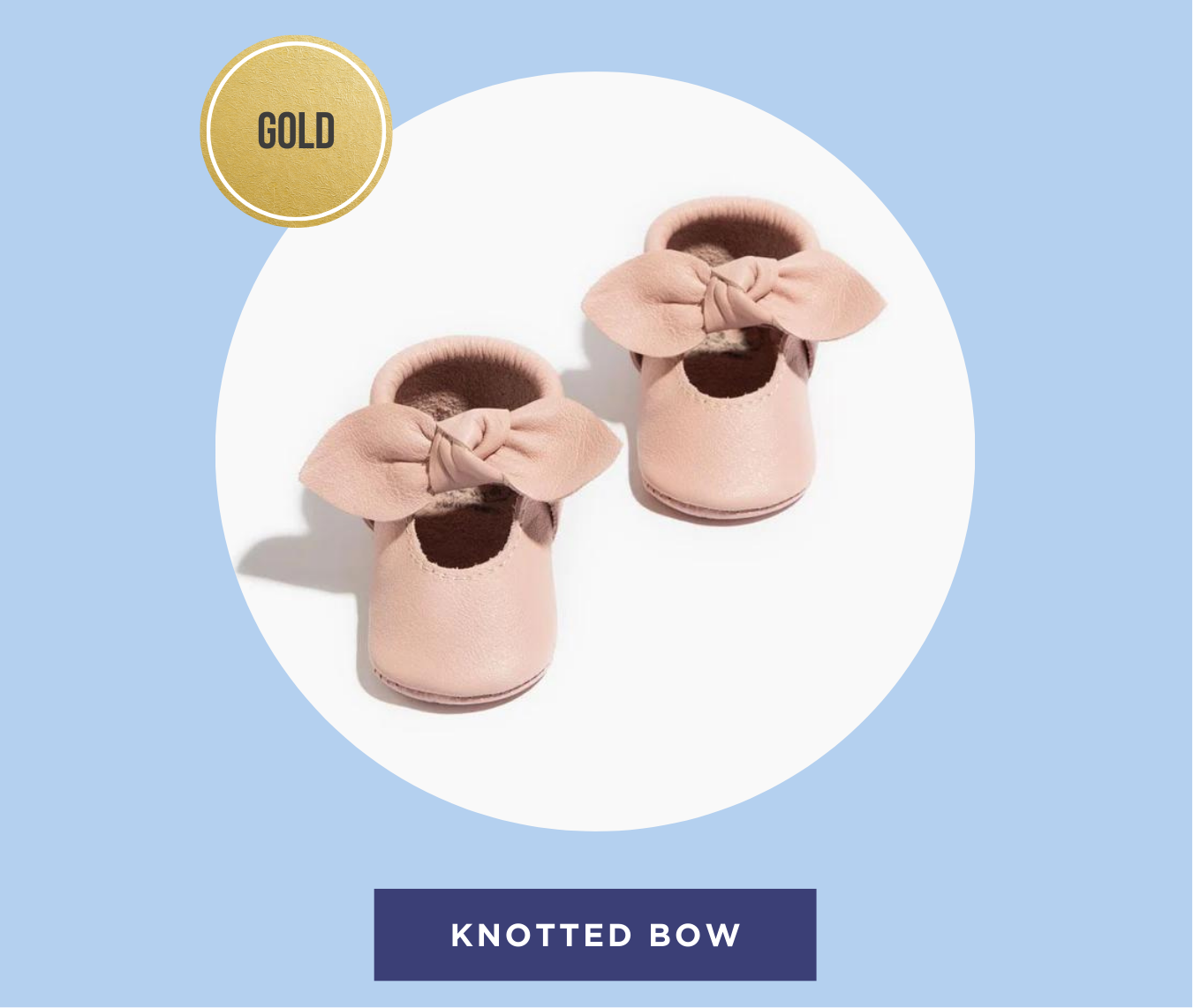 Blush Knotted Bow Baby Shoes
