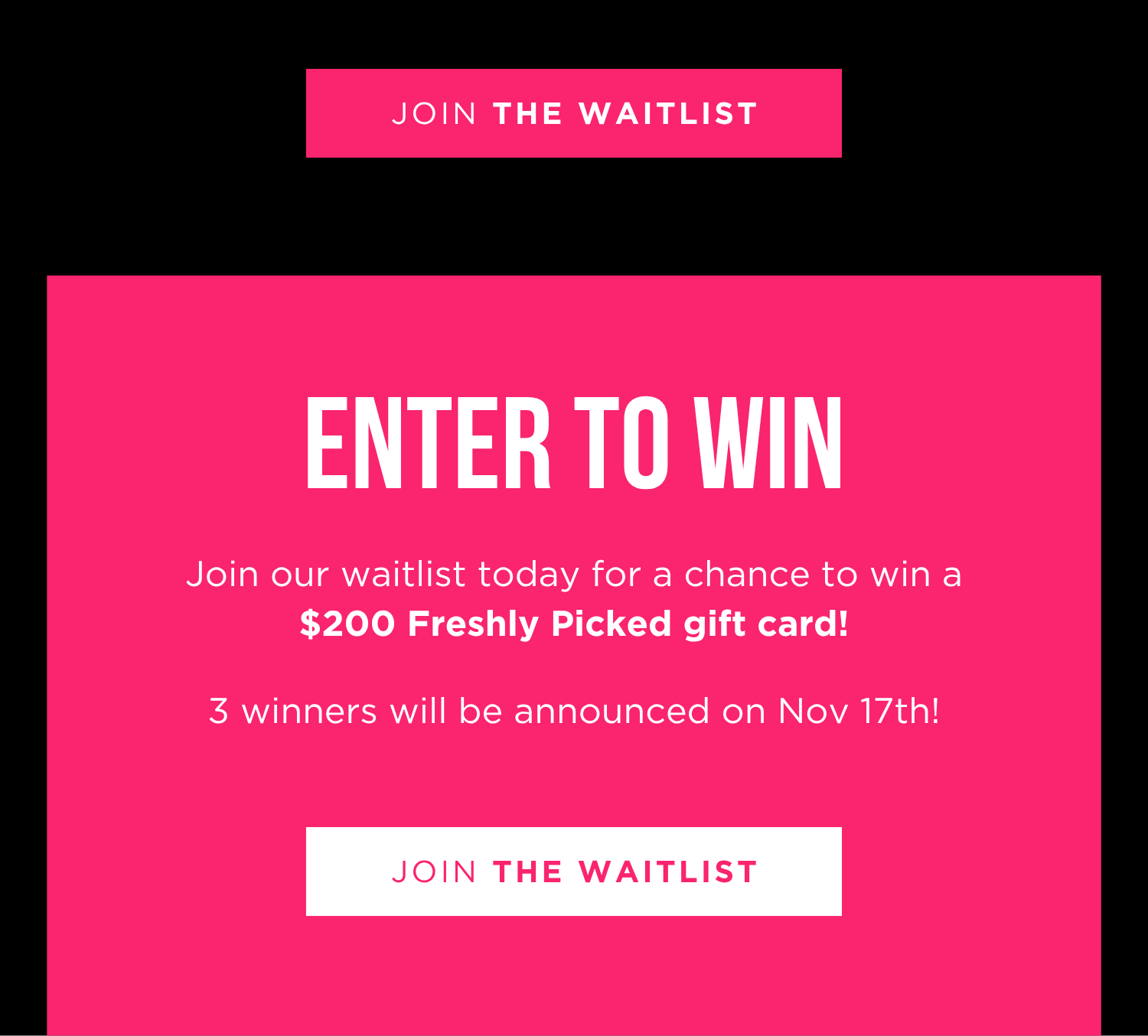 Freshly Picked's Cyber Sale