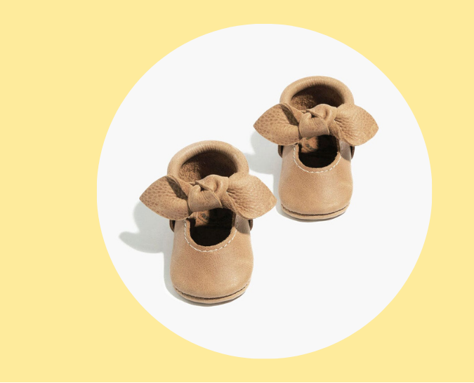 Knotted Bow Baby Shoe