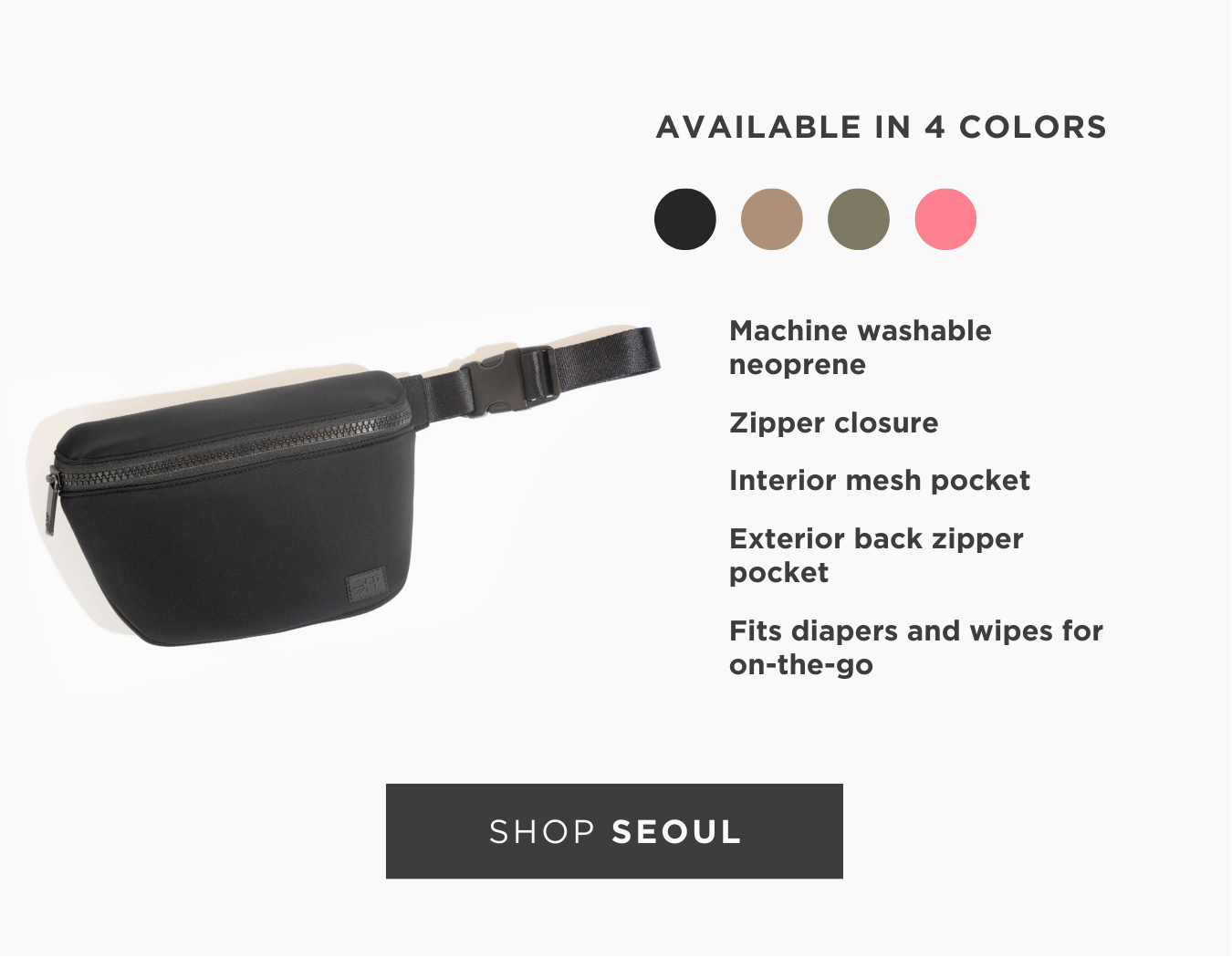 Ebony Seoul Fanny Pack