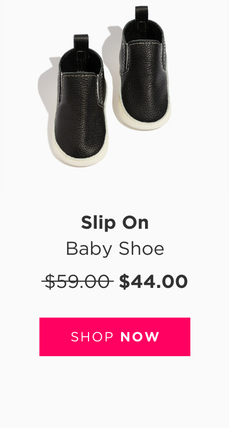 Ebony Slip On Baby Shoe